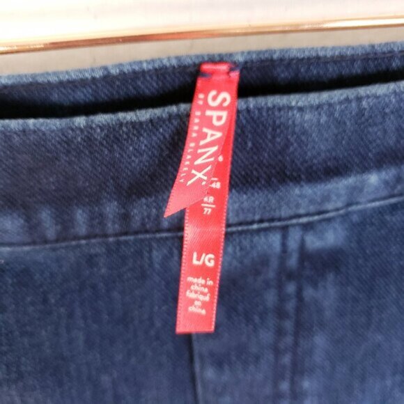 SPANX Jean-ish Ankle Leggings Blue Dark Wash Jeggings size Large - Picture 4 of 14